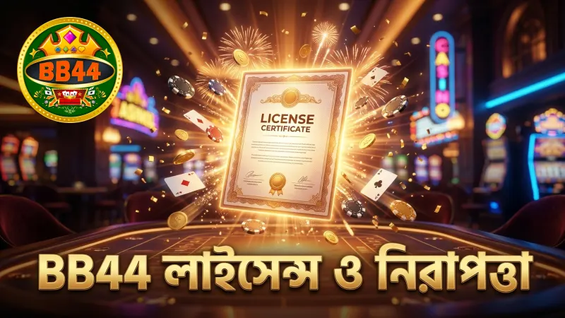 নিয়ন্ত্রক সংস্থার লাইসেন্স ও নিরাপদ গেমিং নিশ্চয়তা।